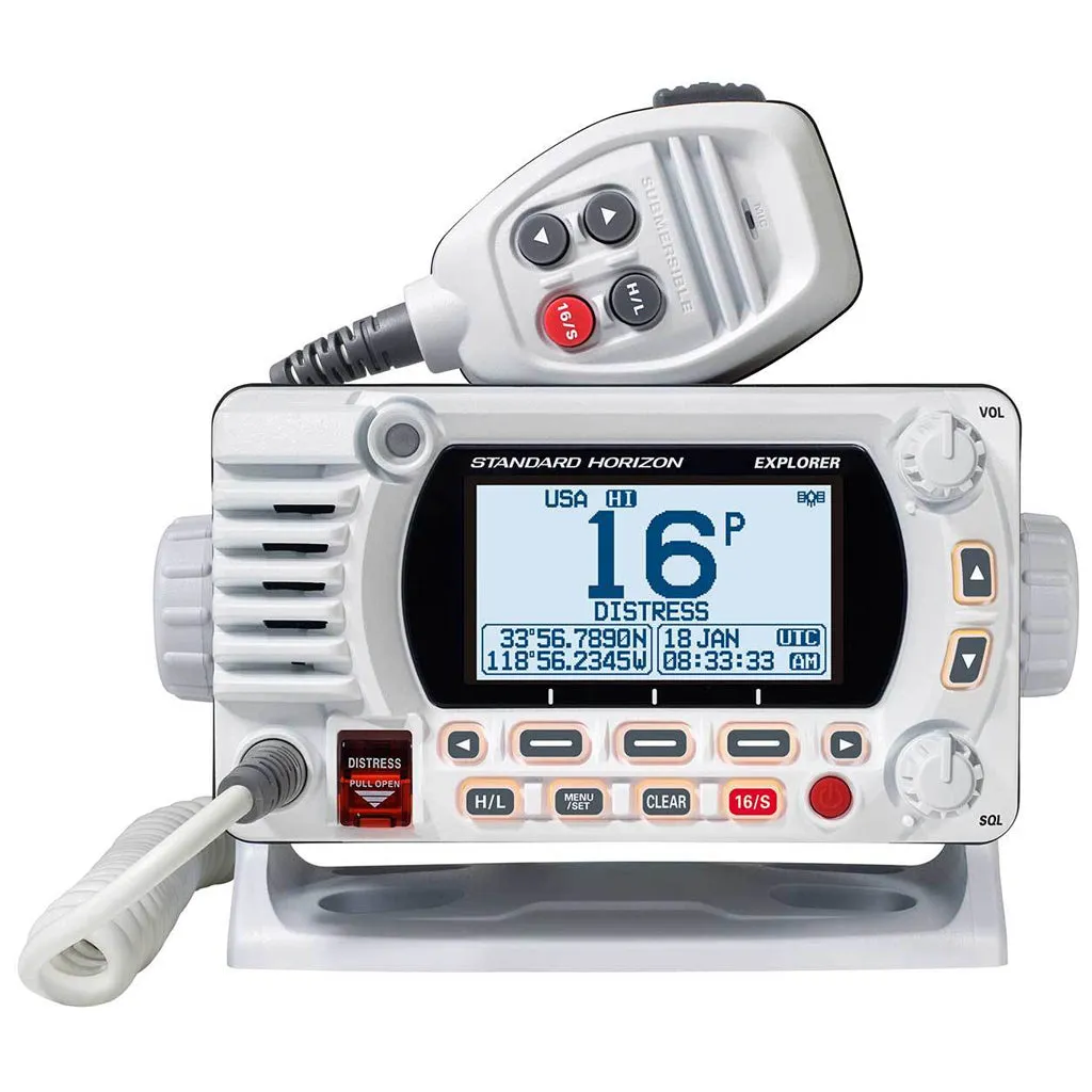 Standard Explorer Fixed Mount White VHF/GPS