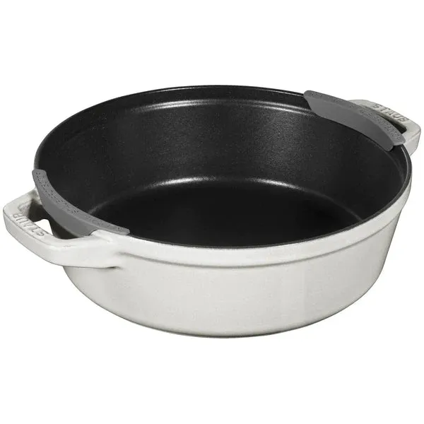 Staub 4-Piece Cast Iron Pot Set, White Truffle