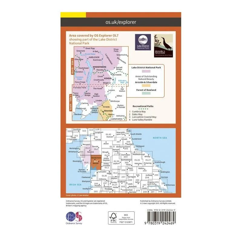 The English Lake District SE Area - OS Explorer Map OL7 Active