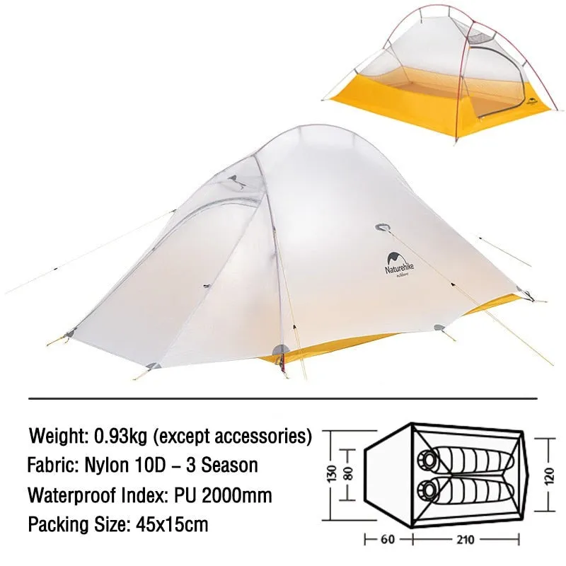Ultralight 2-3 Person Backpacking Tent for All Seasons