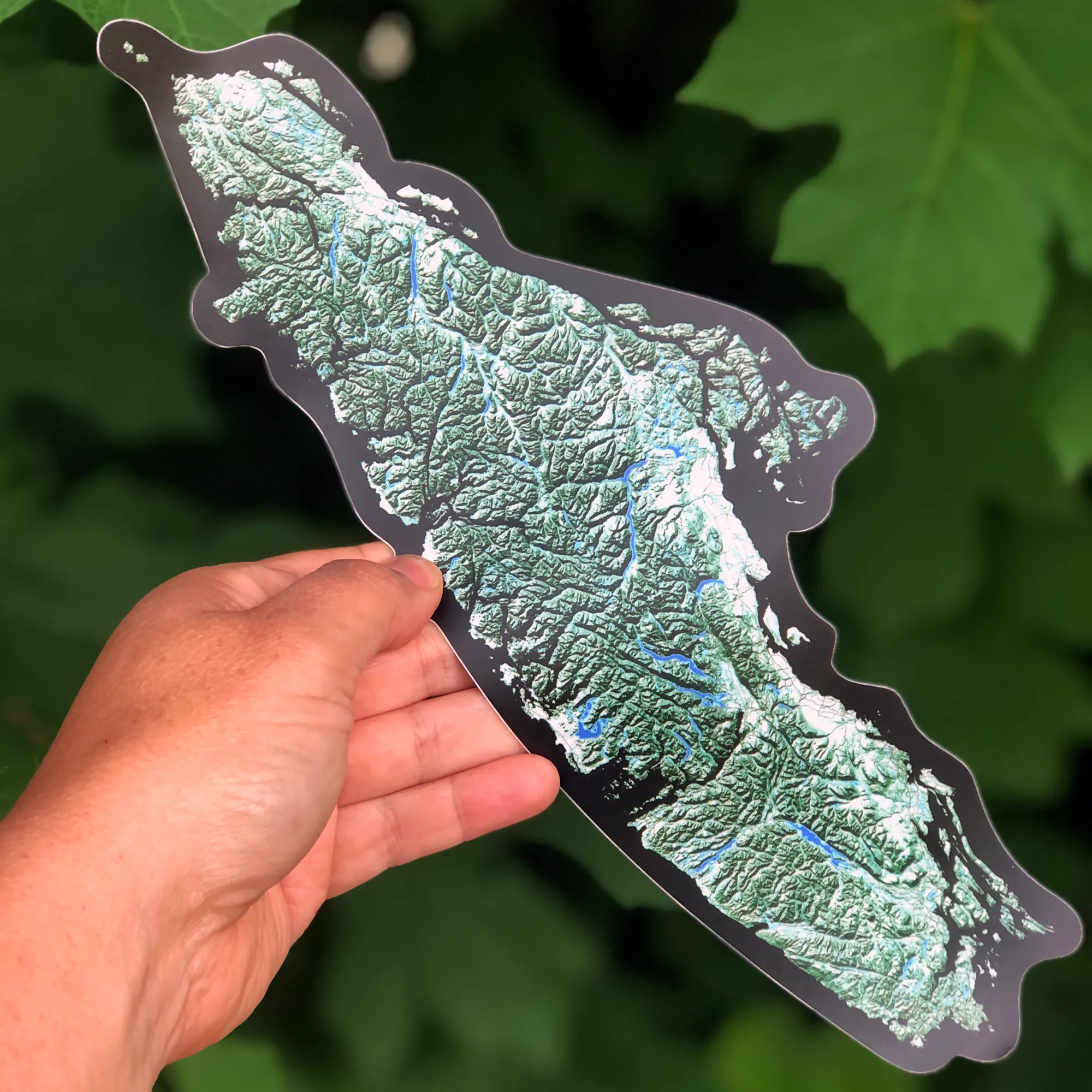 Vancouver Island Large Decal, Van Isle BC Canada Map Waterproof Car Bumper Sticker, Victoria Tofino Nanaimo