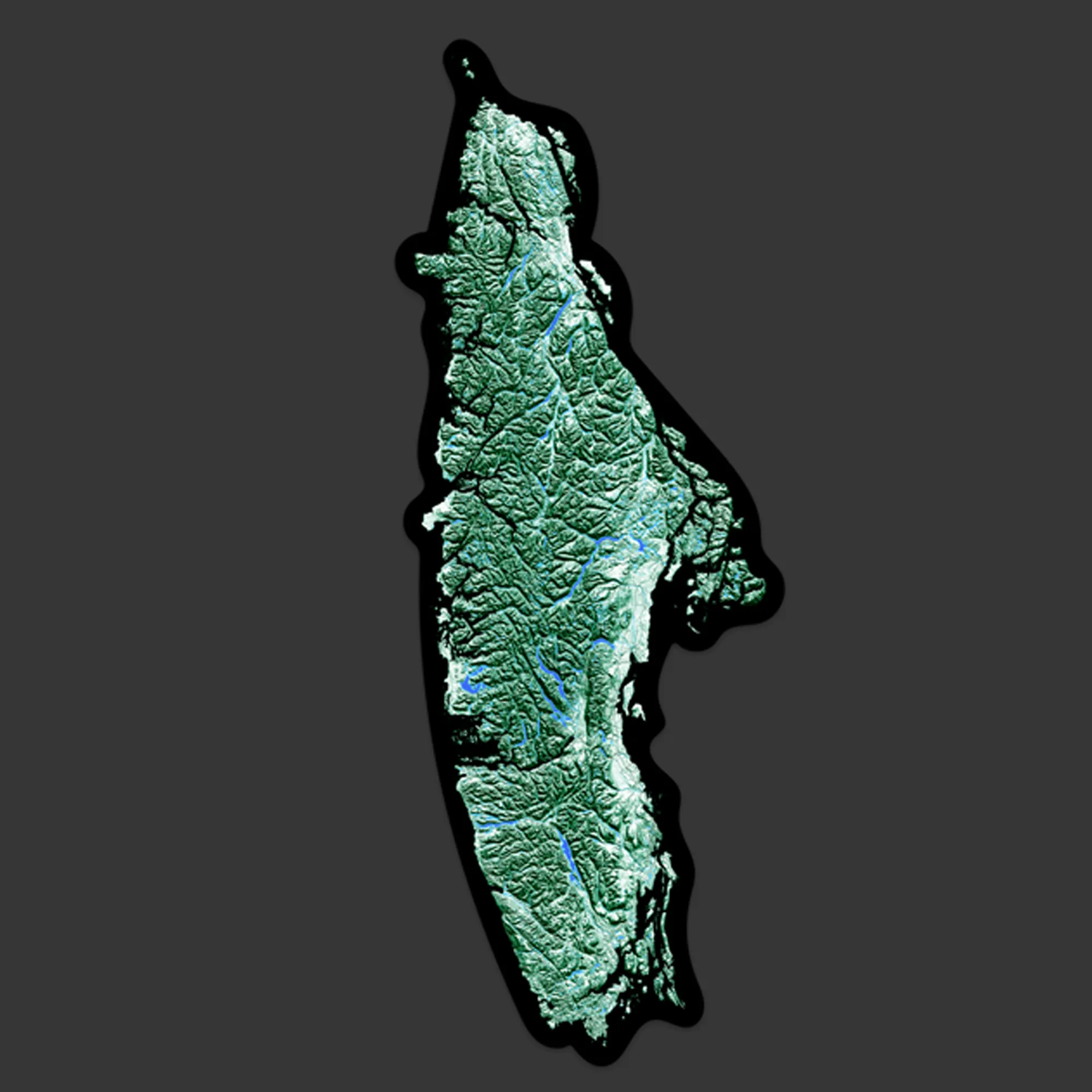 Vancouver Island Large Decal, Van Isle BC Canada Map Waterproof Car Bumper Sticker, Victoria Tofino Nanaimo